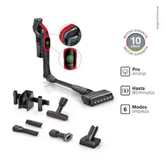 BOSCH - Aspiradora Sin Cable Unlimited 10 ProAnimal Rojo BCS1041PET