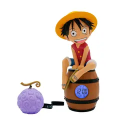 GENERICO - PACK-RELOJ LUFFY EN BARRIL-FRUTA DEL DIABLO CON LUZ Y CORREA DE MANO