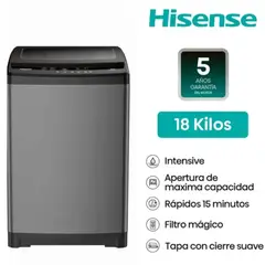 HISENSE - Lavadora Carga Superior 18Kg WT3W1823UT