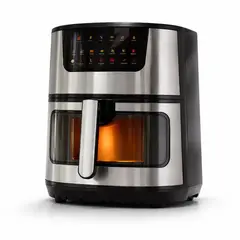 GENERICO - Freidora De Aire 10L Digital Con Ventana Y Luz Pantalla LCD Touch 1400W