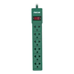 FORZA - REGLETA DE 6 TOMAS VERDE 2200W 110/220V PS-001G FORZA
