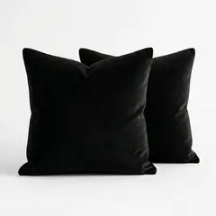 ZALMOHADAS - Set 2 Fundas Zalmohadas Velvet Soft 50x50 Negro