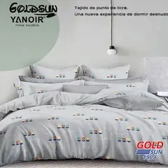 GOLDSUN - JUEGO DE SÁBANAS ELASTICAS 4 PIEZAS 2 PLAZAS