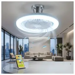 OEM - FOCO VENTILADOR DE TECHO REGULABLE CON CONTROL FACIL DE USAR