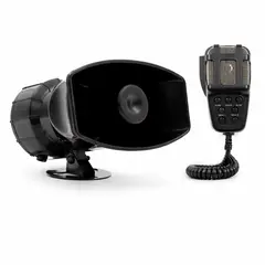 OEM - Sirena De Auto Con Megáfono 7 Tonos Negro 12V