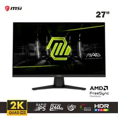 MSI - Monitor MSI MAG 274QF X24 27 Fast IPS WQHD 240Hz 05ms FreeSync Premium