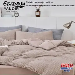 GOLDSUN - JUEGO DE SÁBANAS ELASTICAS 4 PIEZAS 2 PLAZAS Y MEDIA