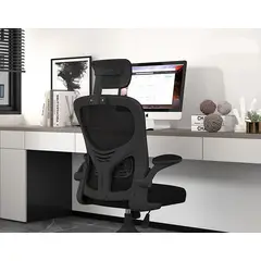 GENERICO - Silla EJECUTIVA con REPOSA CUELLO Y SOPORTE LUMBAR NEGRO