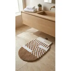 GENERICO - ALFOMBRA  MARRON CON LINEAS (ABSORBENTE)