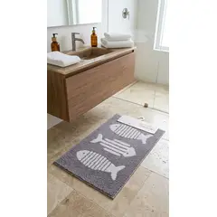 GENERICO - ALFOMBRA GRIS PEZ PRINT