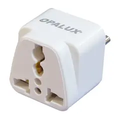 OPALUX - Adaptador de corriente Opalux OP-603-L toma multiple, enchufe 3 en línea 10A, 250V AC