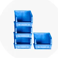 GENERICO - Caja Organizadora Apilable Pack x4 CP03-2 Mediana Industrial