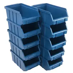 GENERICO - Caja Organizadora Apilable Pack x10 CP03-5 Extra Grande Industrial