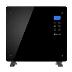 Kendal - Panel Convector Eléctrico Vidrio KENDAL GH-10RM BLACK Calefacción Silenciosa