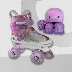 OKA - PATIN OKA 4 RUEDAS MORADA CON BLANCA TALLA S Y M