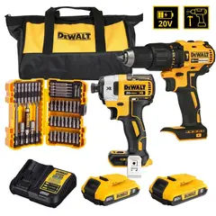 DEWALT - Taladro Percutor1/2" + Atornillador Impacto1/4" +45Pz DeWalt