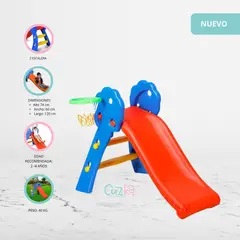 BESTWAY - Tobogán con Canasto para Niños EVERBEST «RIDERE» Red