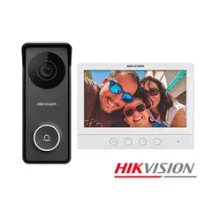 Hikvision - Kit Videoportero Analógico Hikvision DS-KIS213 HD Pantalla 7¨Audio Bidireccional