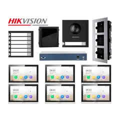 Hikvision - Frente de Videoportero Hikvision DS-KD8003 Cámara 2MP Botón Llamada 6 Pantallas Lector