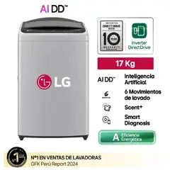 LG - LAVADORA LG WT17DV6T CARGA SUPERIOR 17 KG AI DD INTELIGENCIA ARTIFICIAL - GRIS