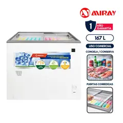 MIRAY - Congeladora Exhibidora Horizontal Miray CEMH-165M 167L