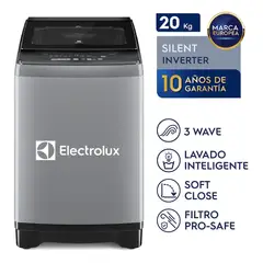 ELECTROLUX - Lavadora Carga Superior 20 kg Silent Inverter Gris Electrolux EWIJ20F2XSYG