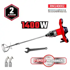 RANKOR - Batidora Mezcladora Pegamento Pintura Rankor RM140002 1400W 0-940rpm