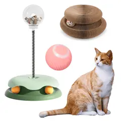 GENERICO - KIT JUEGOS GATO INTERACTIVO 3 EN 1 DISPENSADOR