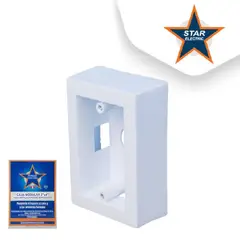 STAR - PACK X 5 UND : CAJA MODULAR CON MARCO (NACIONAL) - STAR ELECTRIC  A3-013