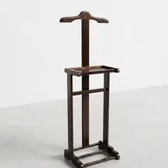 START FG - Perchero de Terno para Caballero Valet de Madera Marrón  Organizador de Ropa, Trajes y Accesorios