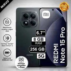 REDMI - CELULAR NOTE 15 PRO 5G 256GB 8GB REGISTRADO NEGRO