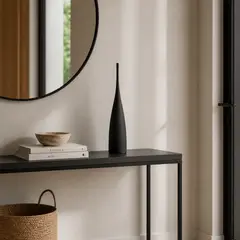 LAR DANIELSEN - Jarrón negro de forma delgada y alargada 45 cm. - Elon
