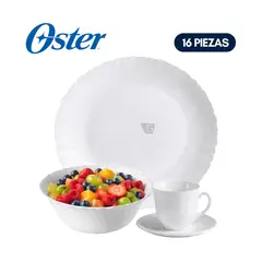 OSTER - Juego de Vajilla Oster Dinnerware 16 piezas 139976.16