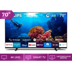 PHILIPS - TELEVISOR 4K ULTRA HD 70" 70PUD7406 ANDROID