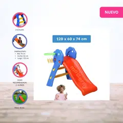 BESTWAY - Tobogán con Canasto para Niños «RIDERE» Red