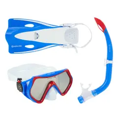 AQUA LUNG SPORT - Aqualung Set Hero Jr.  Blanco - Azul S  M 25 - 31