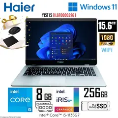 HAIER - Laptop Haier Y15T I5 Intel Core i5-1135G7 8GB RAM 256GB SSD 15.6"  FHD Intel Iris Xe 1LGF0000326