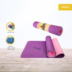 EVERBEST - Manta de Yoga Antideslizante  «FITNESS» Purple