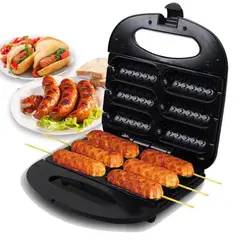 GENERICO - Máquina Eléctrica para Hacer Chorizos y Yoguis Hot Dogs 6 Cavidades Antiadherente