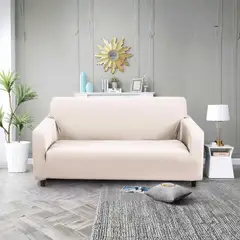 SALA FABULOSA - Funda de mueble 3-2-1 lycra solid color - CREMA