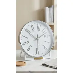 GENERICO - RELOJ DE PARED BLANCOPLATA