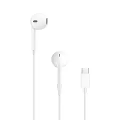 APPLE - Audífono in ear con cable Apple conector Tipo-C, con micrófono, blanco