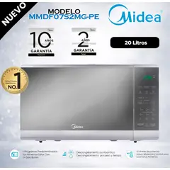 Midea - MMDF07S2MG-PE - Horno Microondas 20L Color Gris Puerta Espejo Midea
