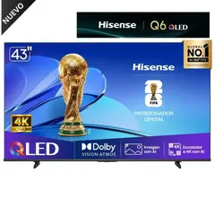 Hisense - Televisor HISENSE Smart TV 43 QLED Uhd 4K Vidaa