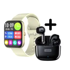 LENOVO - Combo Smartwatch Vidvie SW1618 Dorado + Audífonos Lenovo LP40 Pro Negro