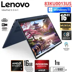 LENOVO - Laptop Lenovo IdeaPad 5 2en 1 16AKP10 AMD Ryzen AI 7 350 16GB RAM 1TB SSD 16" WUXGA TouchScreen - 83KU0013US
