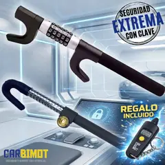 UNIVERSAL - SEGURO BLOQUEO TRABA PEDAL TIMON VOLANTE ANTIRROBO VEHICULAR