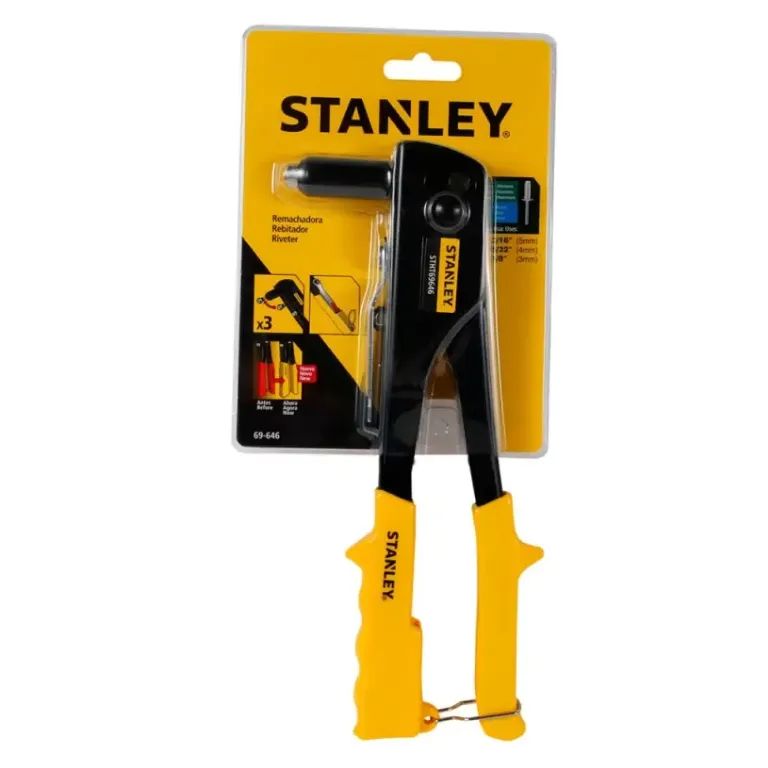 Remachadora Manual STANLEY Trabajo Mediano 1/8" a 3/16" 69-646
