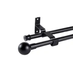 METALHSA - Set Doble Extensible 13/16 Muro 120-200 cm Negro Bola