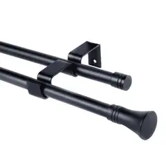 METALHSA - Set Doble Extensible 16/19 Muro 170-320 cm Negro  Cónico